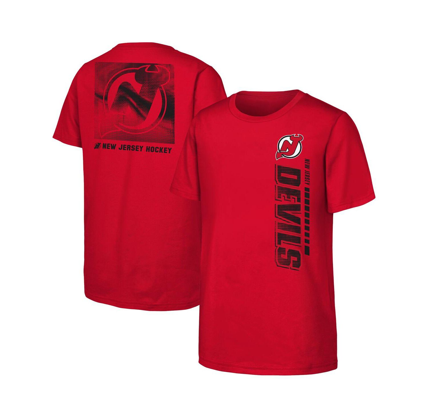 Big Boys and Girls Red New Jersey Devils Atmosphere T-Shirt