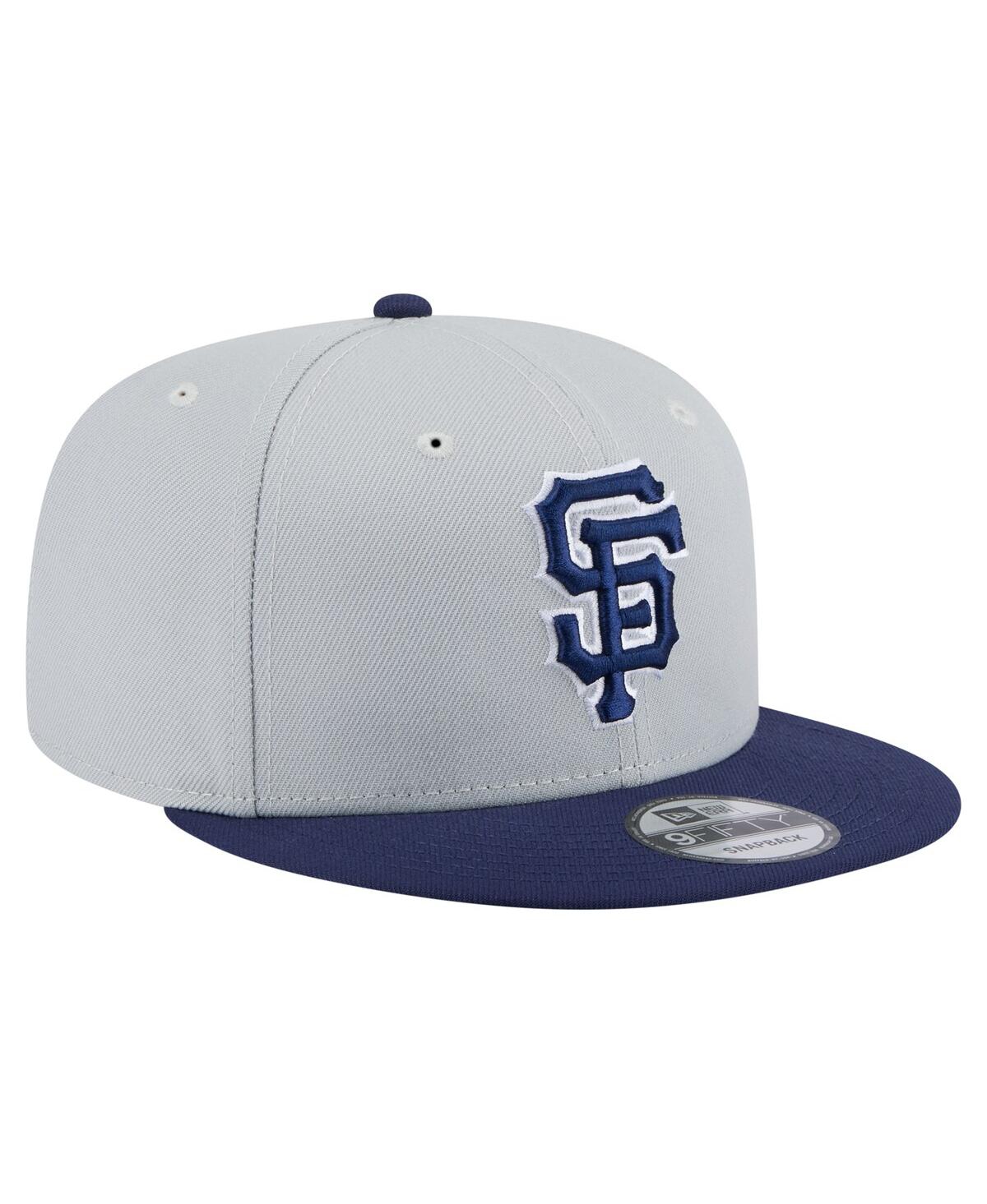 NEW ERA MEN'S GRAY/NAVY SAN FRANCISCO GIANTS 2-TONE COLOR PACK 9FIFTY SNAPBACK HAT 