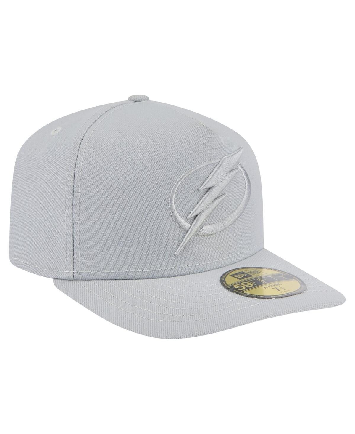 New Era Men's Gray Tampa Bay Lightning Color Pack A-frame 59fifty Fitted Hat
