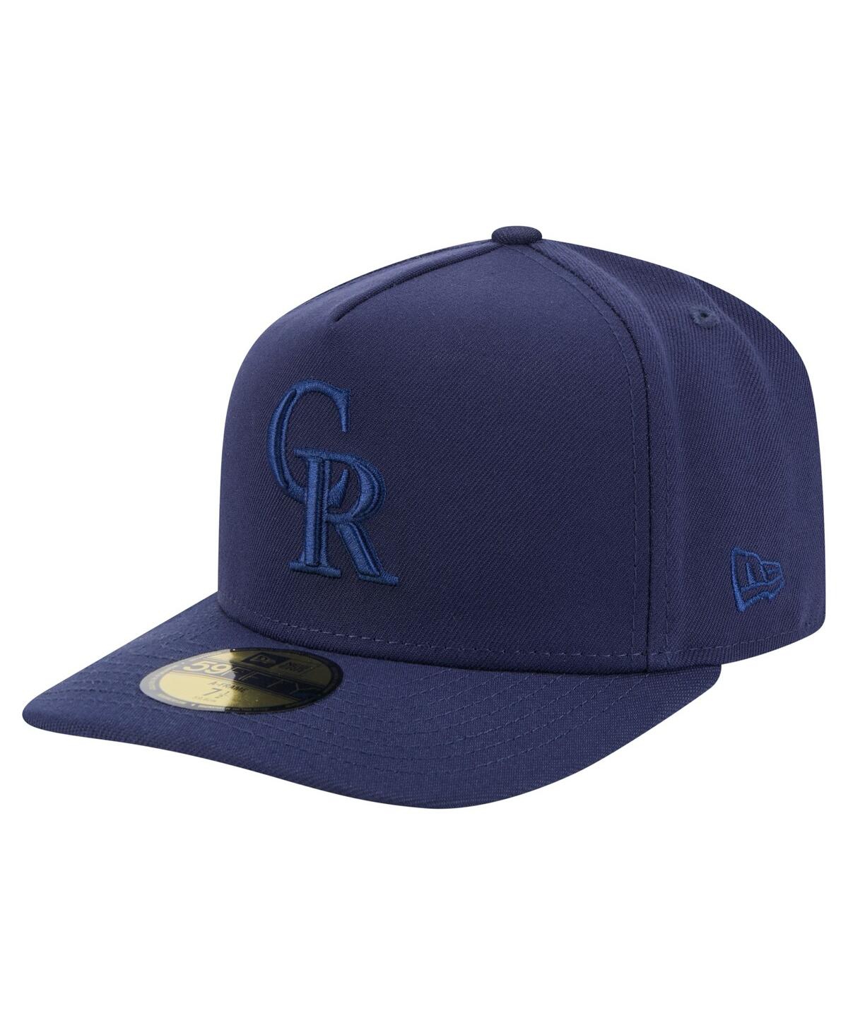 New Era Men's Navy Colorado Rockies Color Pack A-frame 59fifty Fitted Hat