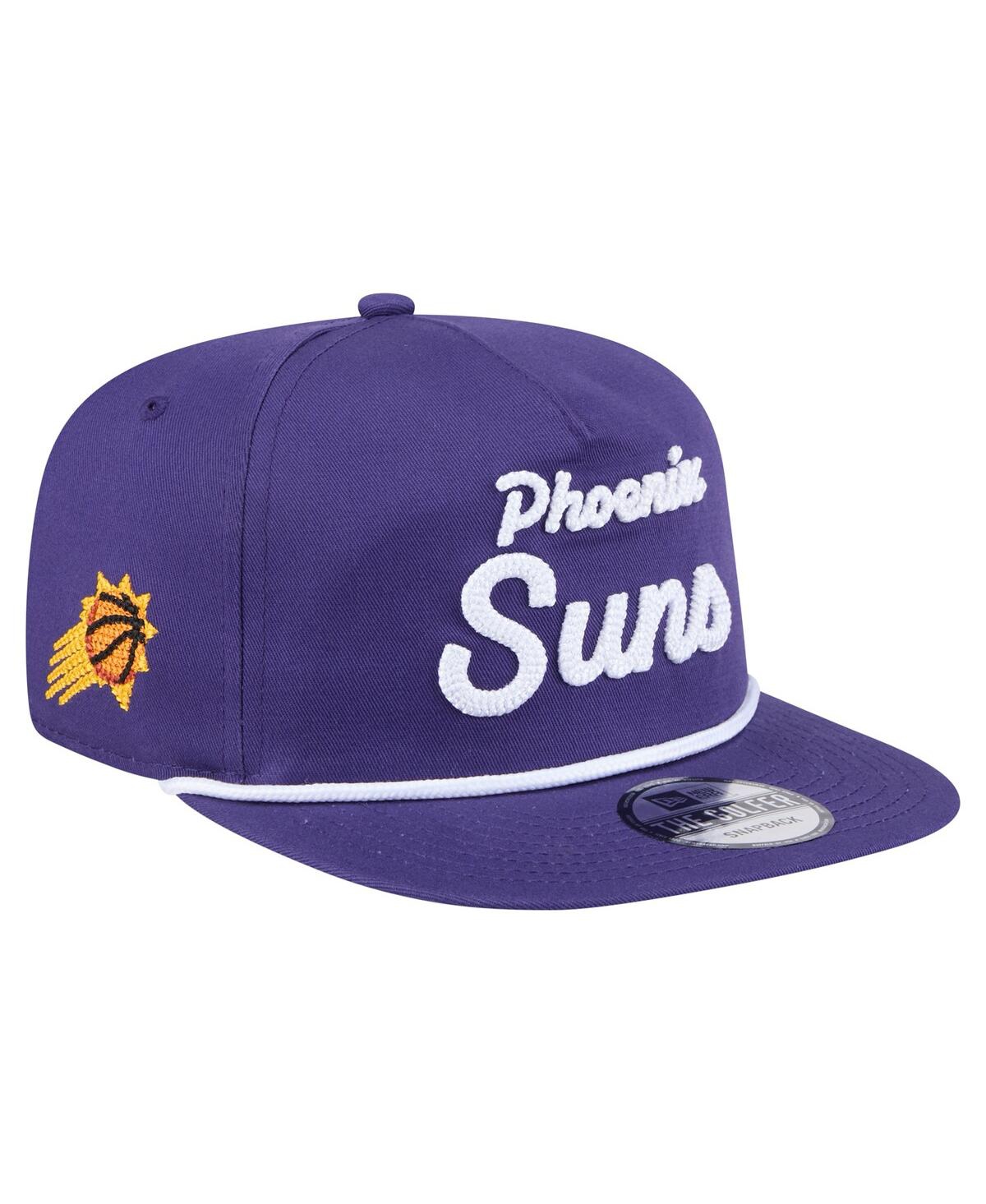 NEW ERA MEN'S PURPLE PHOENIX SUNS TEAM TEXT GOLFER SNAPBACK HAT 
