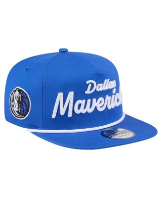 New Era - Men's Blue Dallas Mavericks Team Text Golfer Snapback Hat