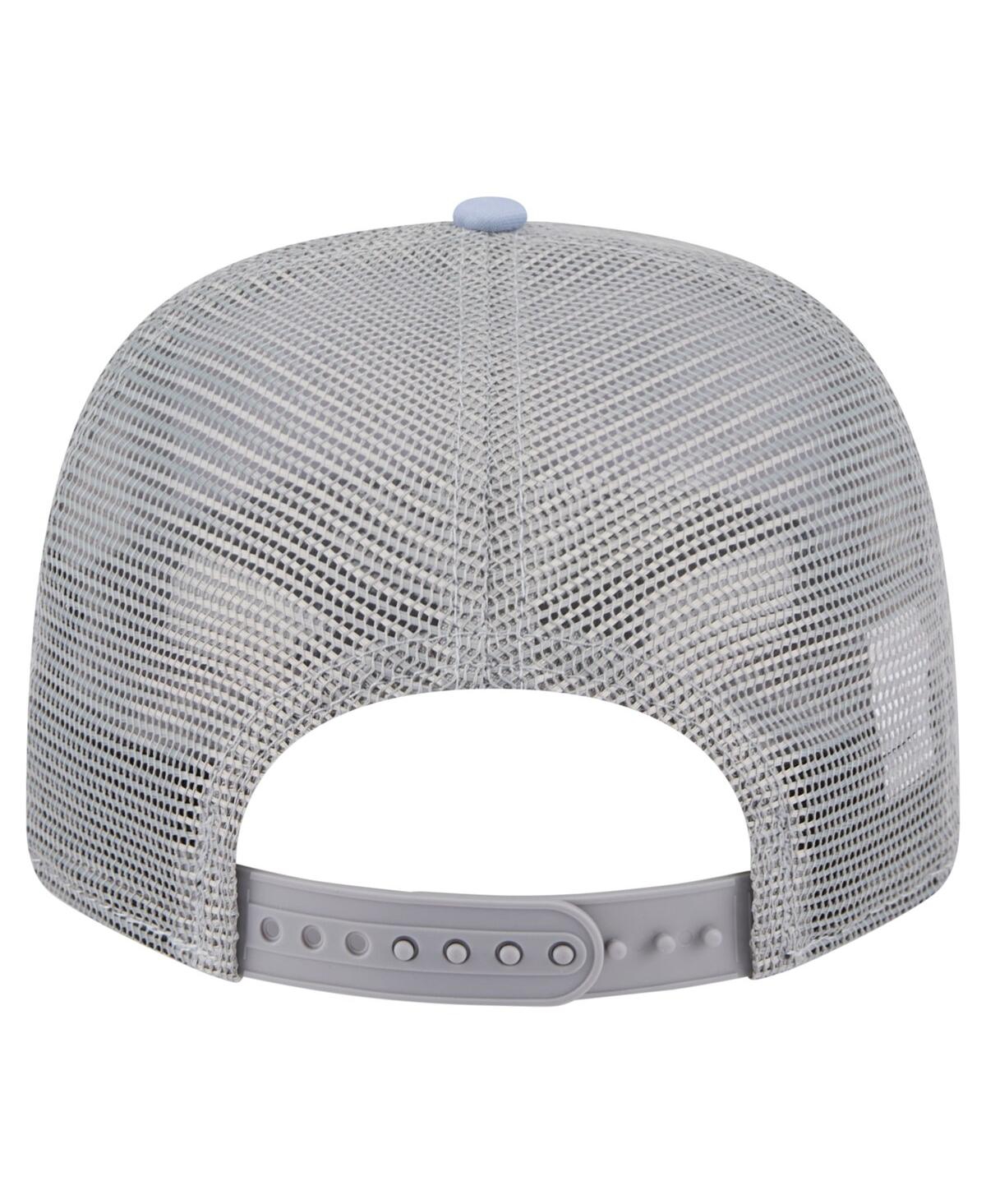 New Era Men's Light Blue/gray New York Knicks Adventure Aloha Pattern 9seventy Stretch-snap Hat