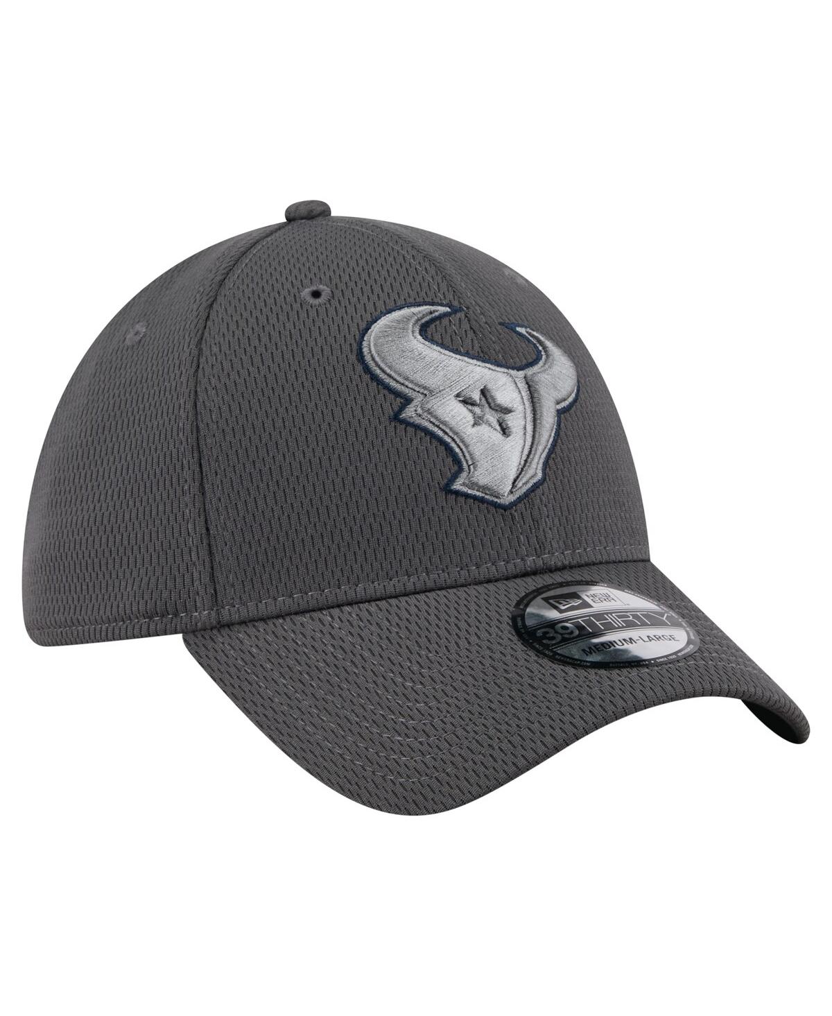 Shop New Era Men's Graphite Houston Texans Main 39thirty Flex Hat