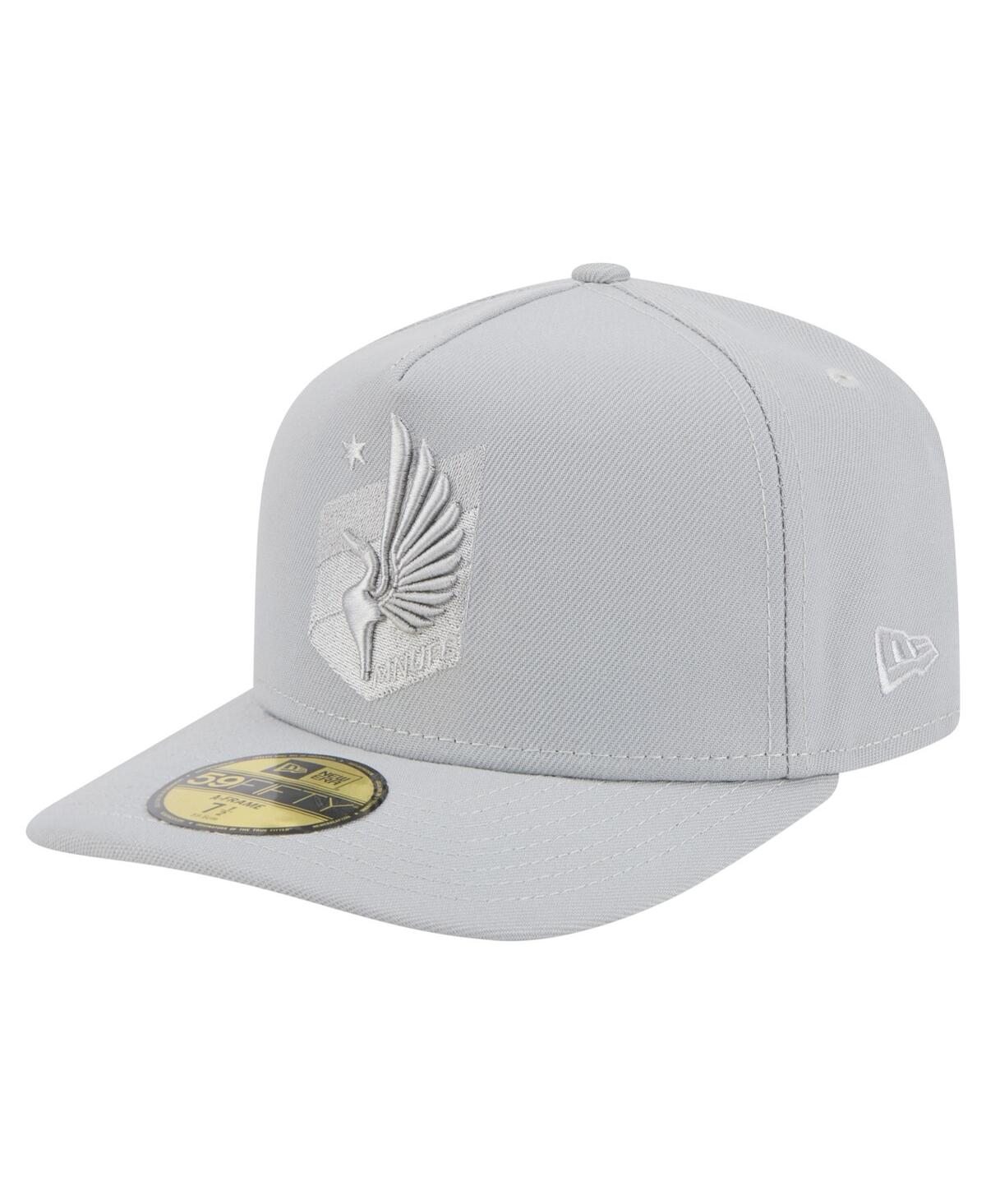 New Era Men's Gray Minnesota United Fc Color Pack A-frame 59fifty Fitted Hat