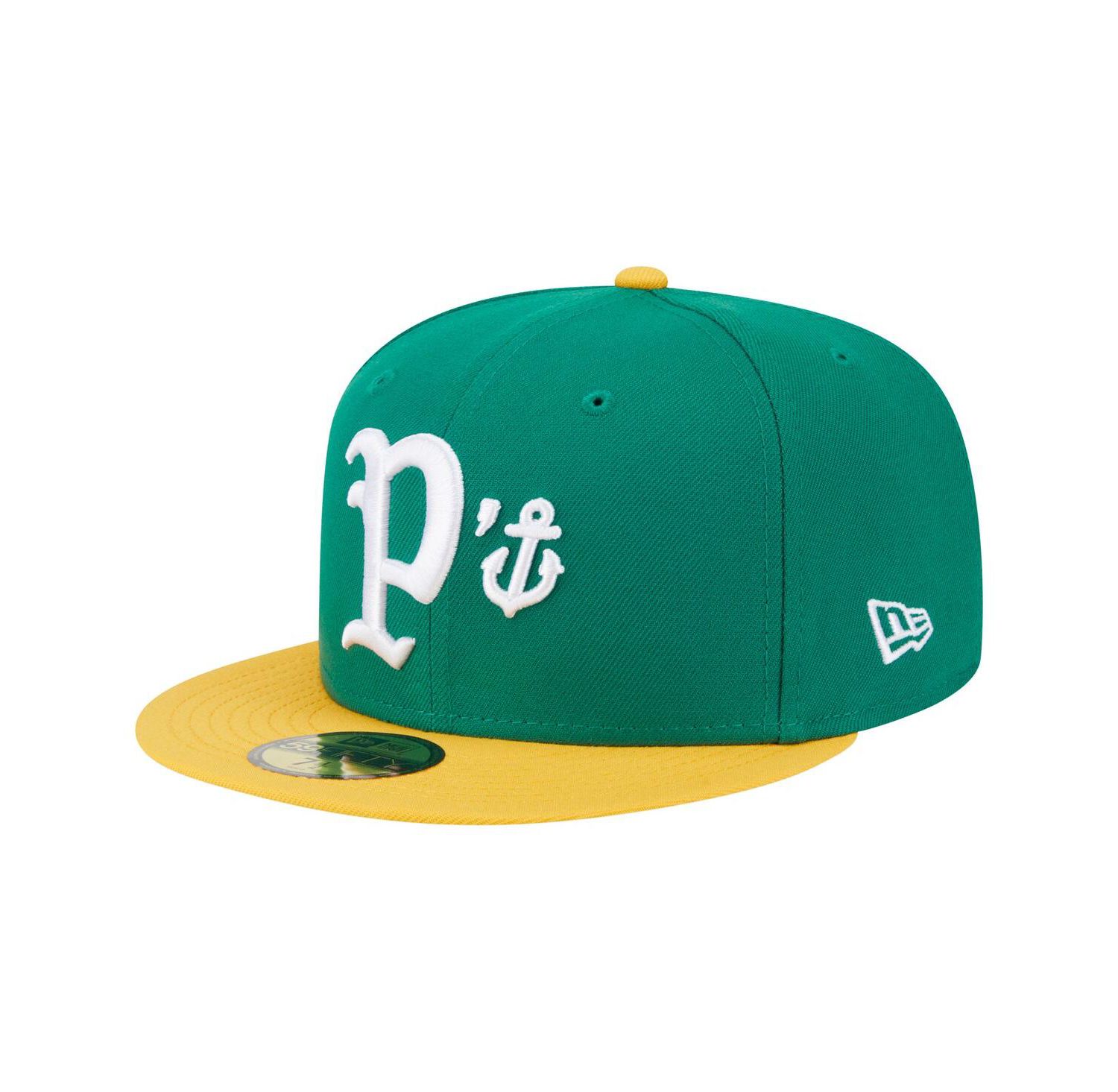 Men's Green/Yellow Stockton Ports Authentic Collection 59FIFTY Fitted Hat
