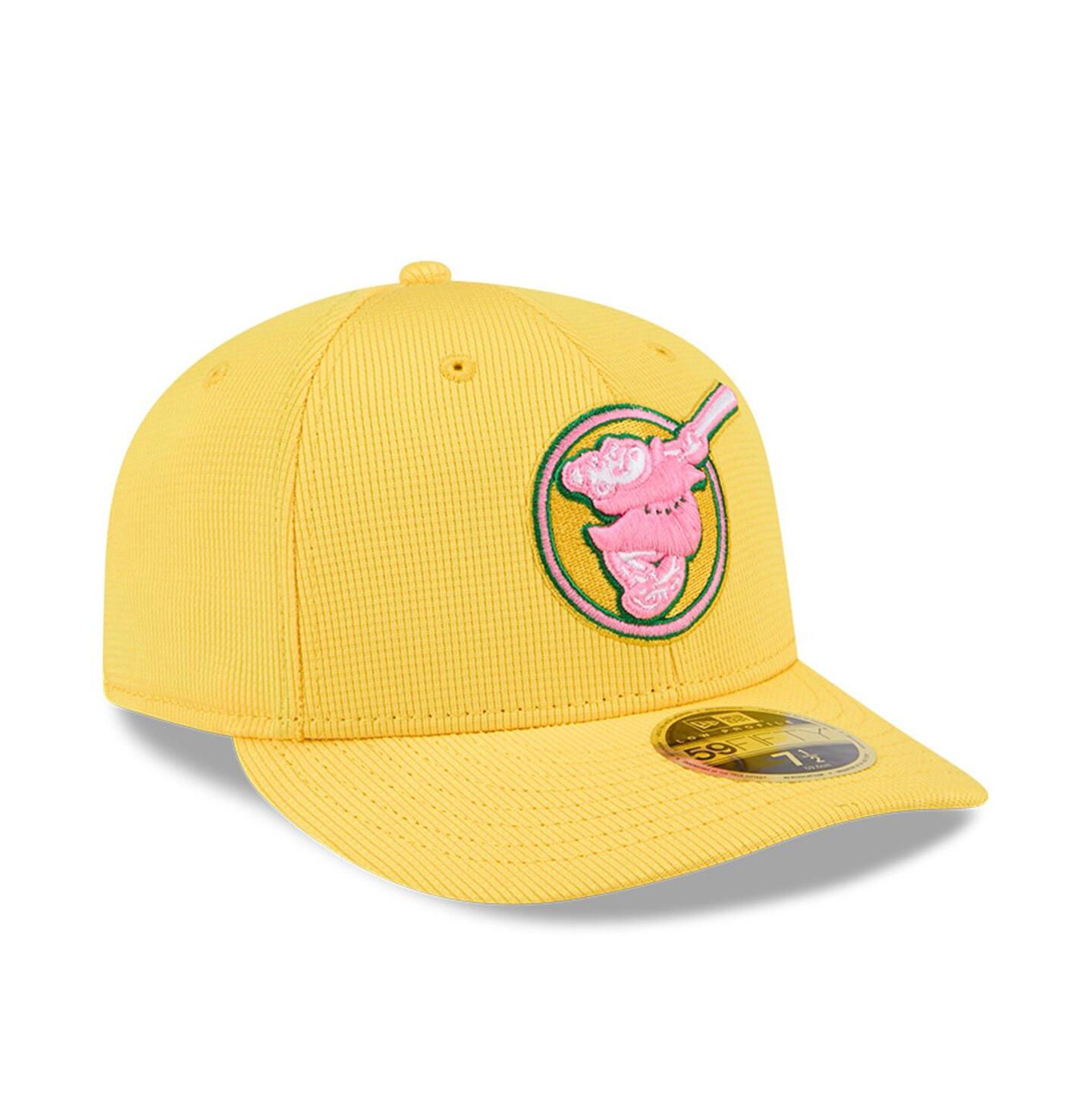 Мужская кепка New Era Yellow San Diego Padres City Connect Batting Practice Low Profile 59FIFTY Fitted Hat — фото 2