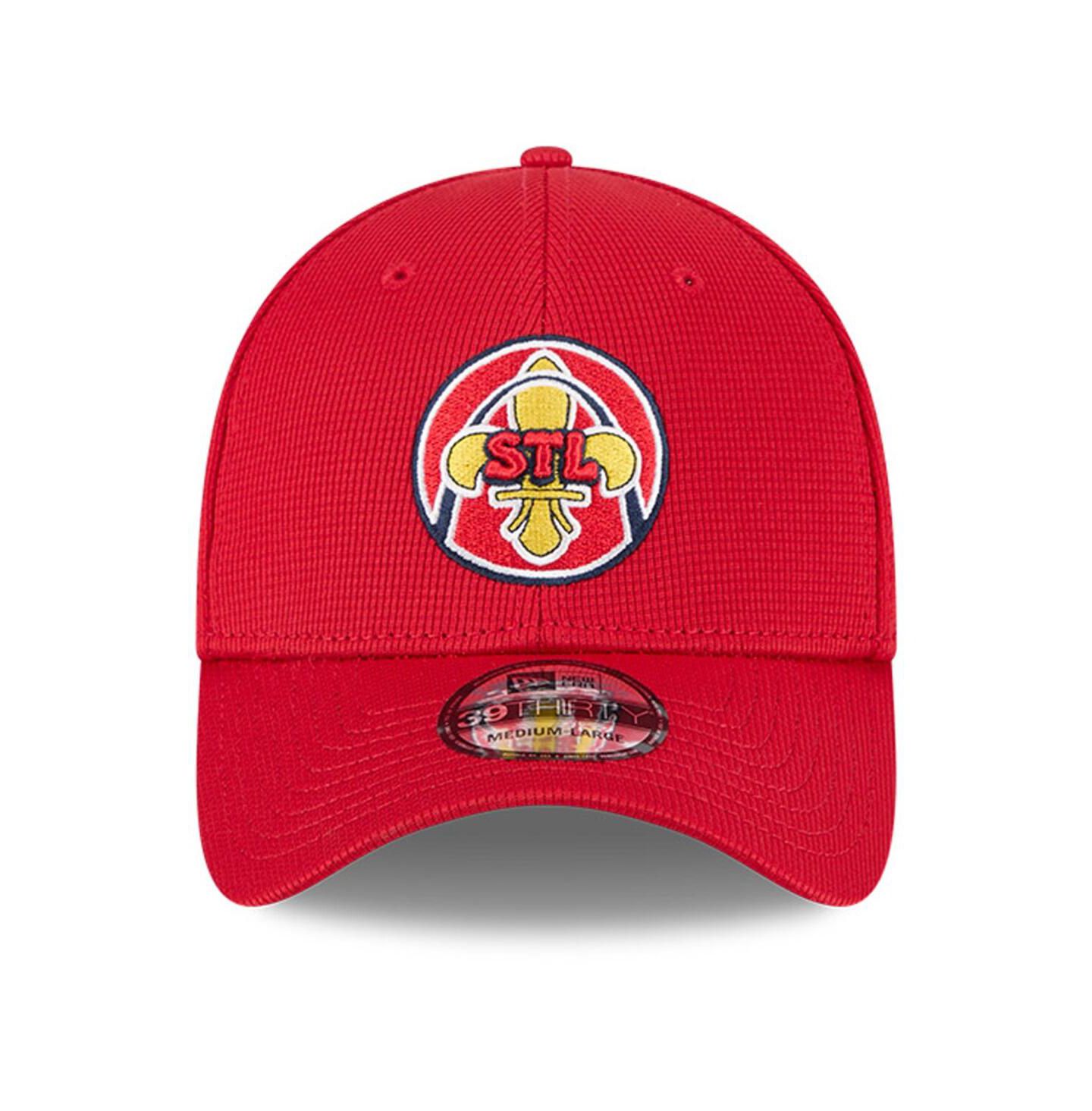 Мужская кепка New Era Red St. Louis Cardinals City Connect Batting Practice 39THIRTY Flex Hat — фото 2