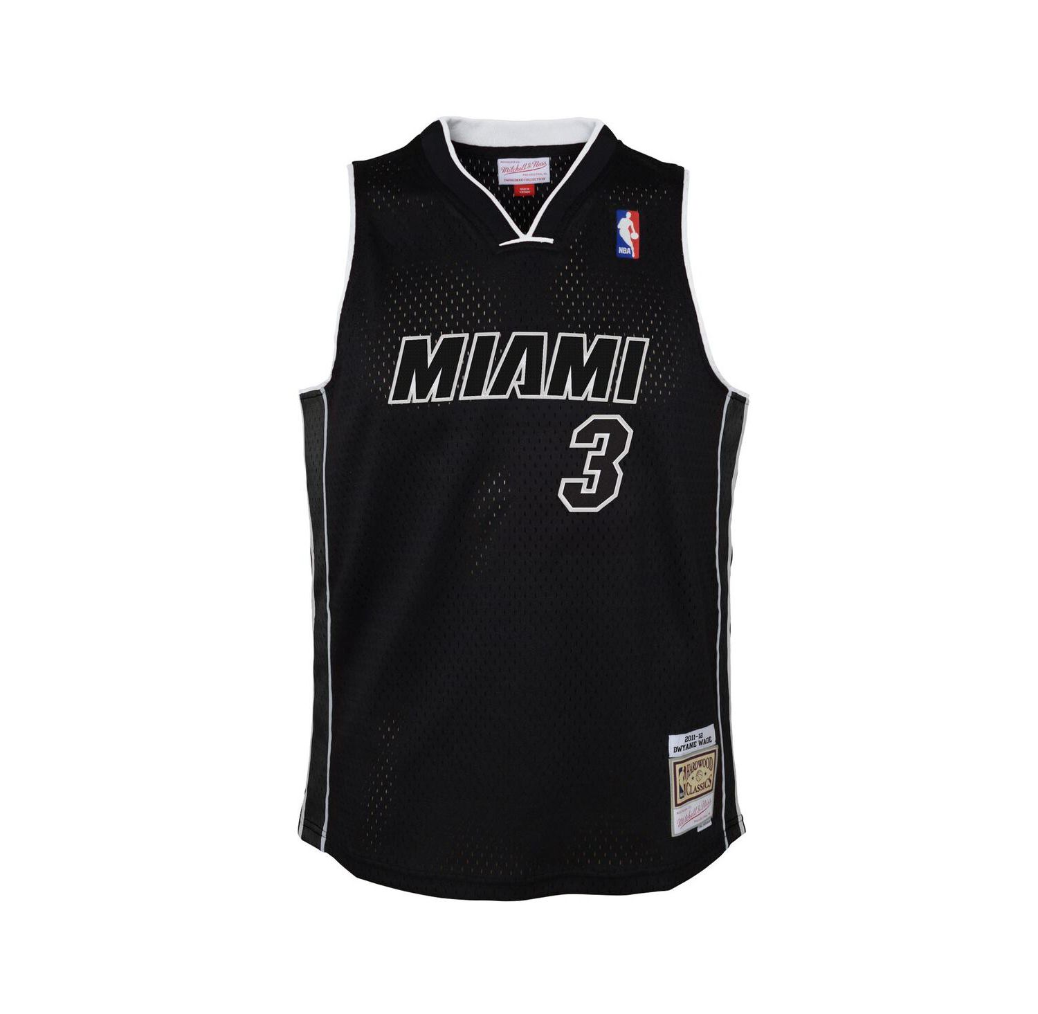 Big Boys and Girls Dwyane Wade Black Miami Heat 2011/12 Hardwood Classics Swingman Alternate Jersey