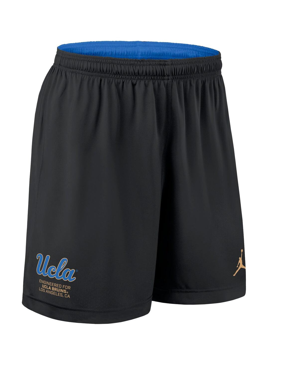 JORDAN MEN'S BLUE/BLACK UCLA BRUINS 2025 SIDELINE REVERSIBLE PERFORMANCE SHORTS 