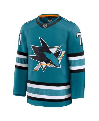 Men's Macklin Celebrini Teal San Jose Sharks Home Premium Jersey