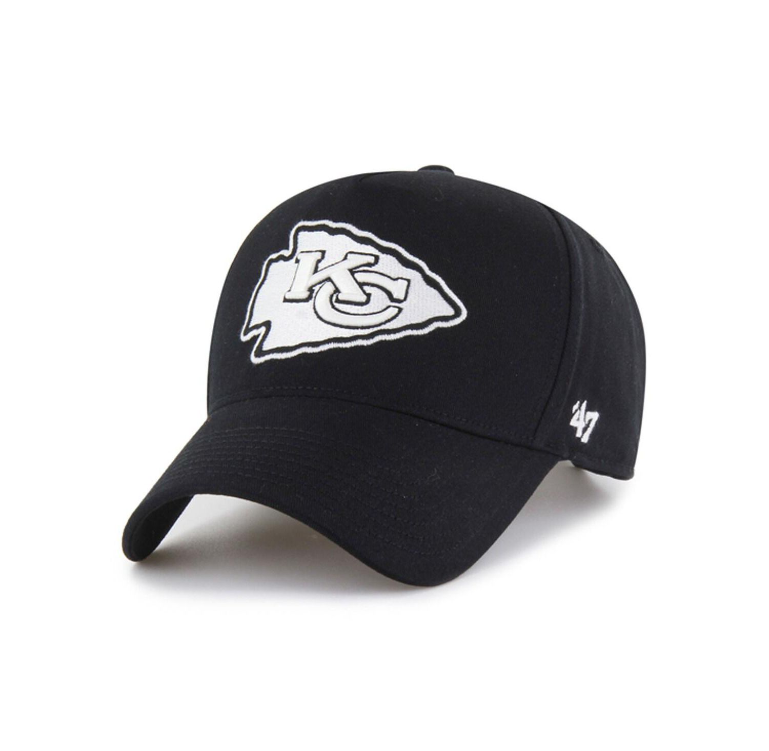 Men's Black Kansas City Chiefs Foundation Offside Adjustable Hat