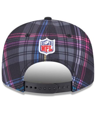 Men's Black Cleveland Browns 2024 NFL Crucial Catch Plaid 9FIFTY Snapback Hat