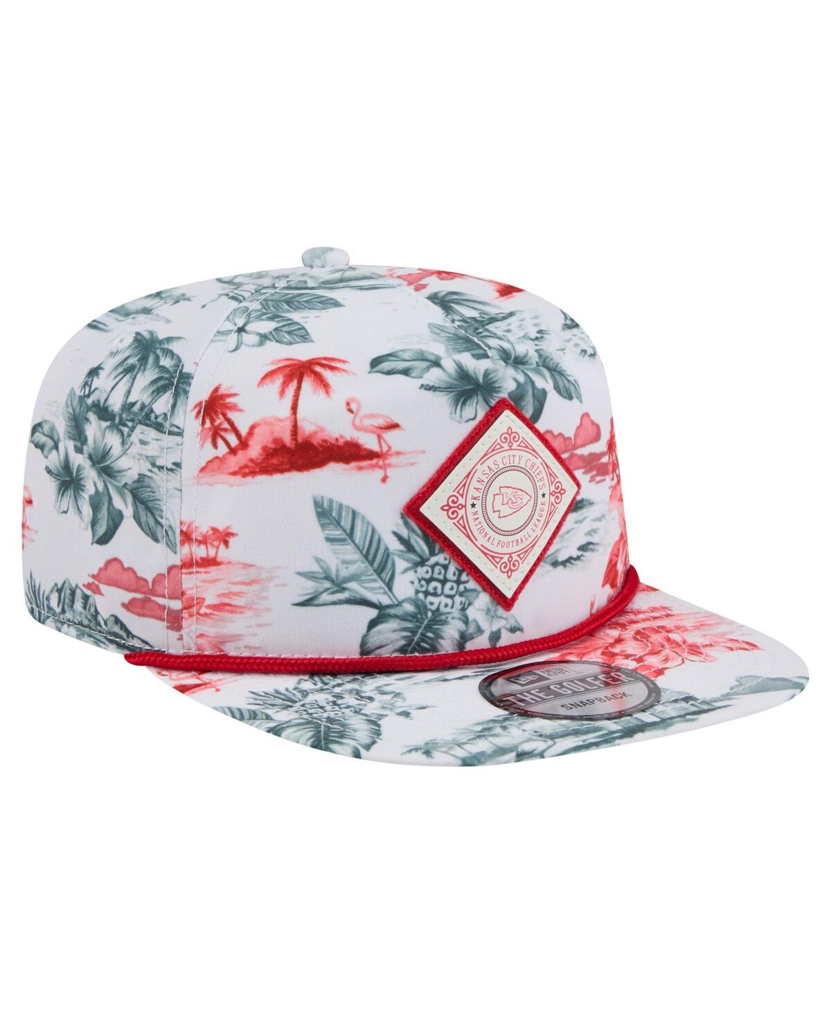 NEW ERA MEN'S WHITE KANSAS CITY CHIEFS ADVENTURE GOLFER SNAPBACK HAT 