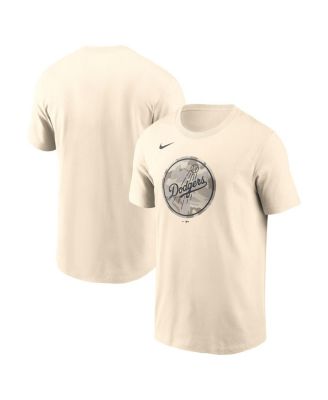 Nike - Men's Cream Los Angeles Dodgers Camo Logo T-Shirt