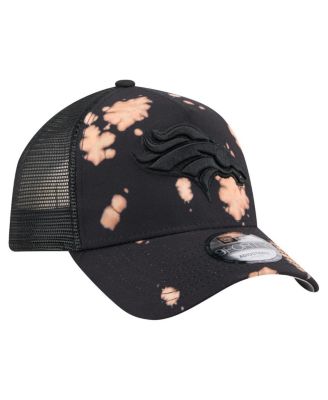 Men's Black Denver Broncos Bleached 9FORTY A-Frame Adjustable Hat