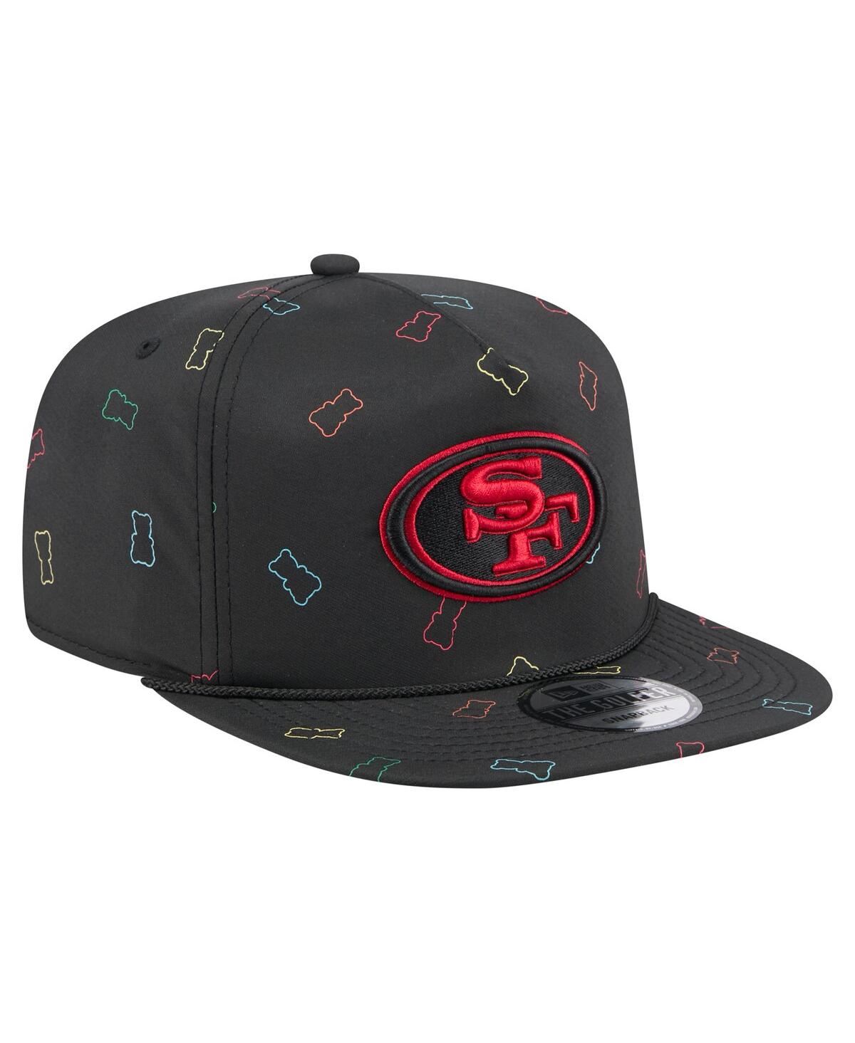 NEW ERA MEN'S BLACK SAN FRANCISCO 49ERS GUMMY GOLFER SNAPBACK HAT 