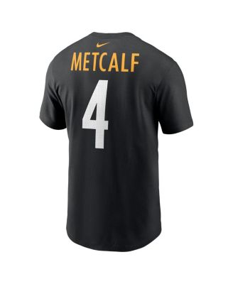 Men's DK Metcalf Black Pittsburgh Steelers Name Number T-Shirt