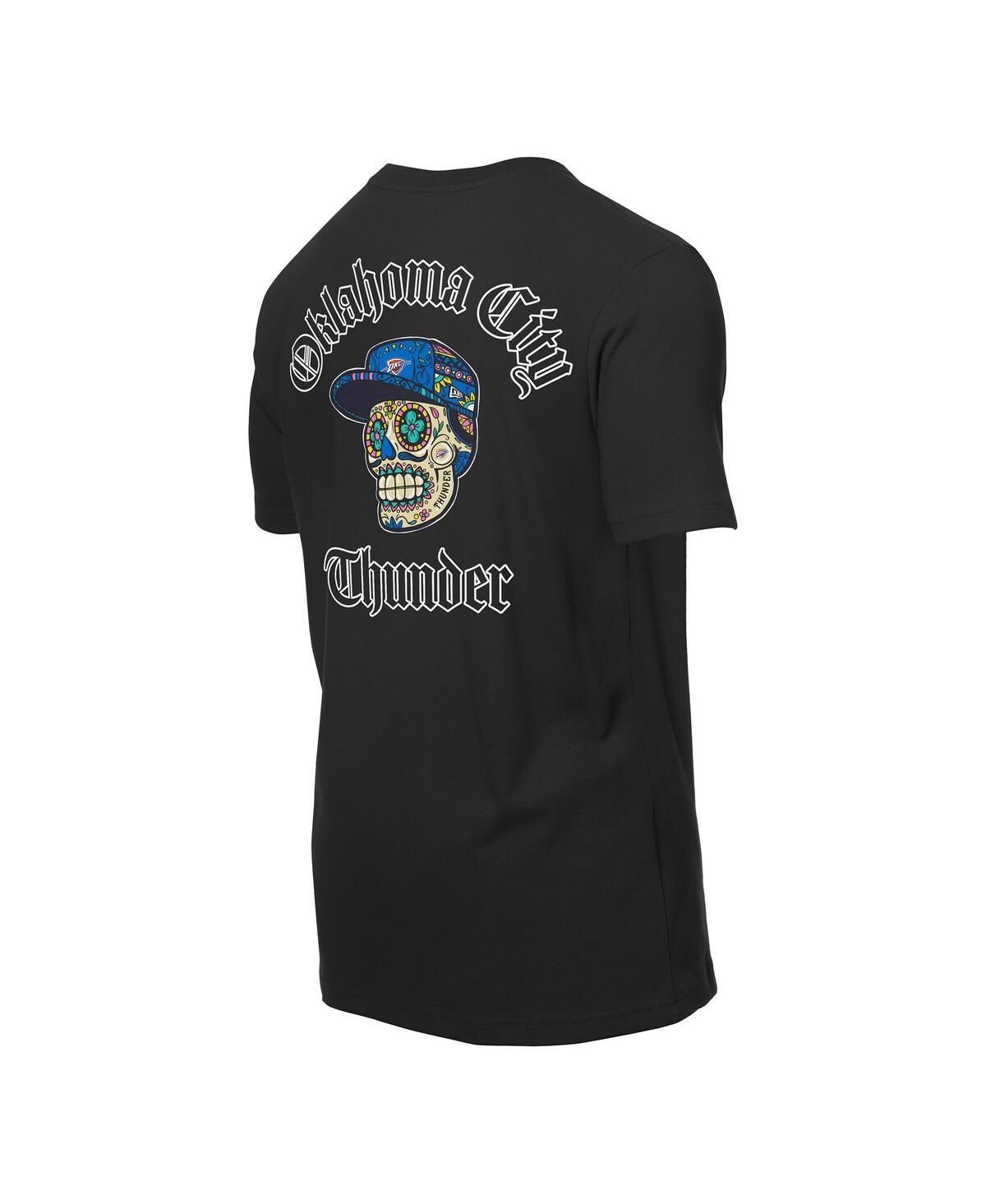 NEW ERA MEN'S BLACK OKLAHOMA CITY THUNDER SUGAR SKULLS T-SHIRT 