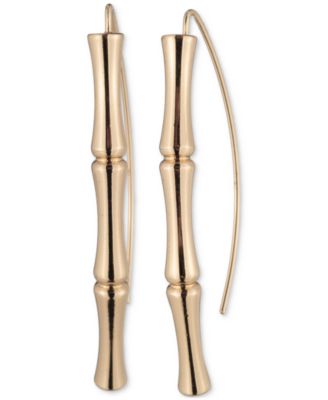 Lauren Ralph Lauren - Gold-Tone Bamboo-Texture Threader Earrings