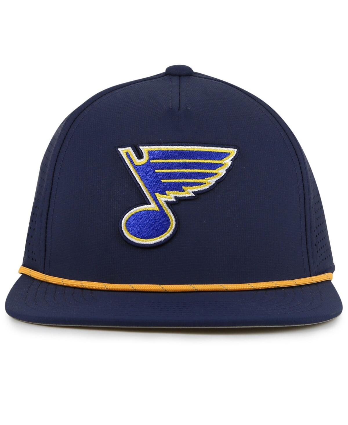 AMERICAN NEEDLE MEN'S NAVY ST. LOUIS BLUES BUXTON PRO TECH ADJUSTABLE HAT 