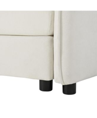 Streamdale Deep Seat Chenille Sectional Sofa with Ottoman - Beige