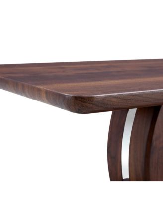 Modern Minimalist Walnut Coffee Table with Textured Sticker