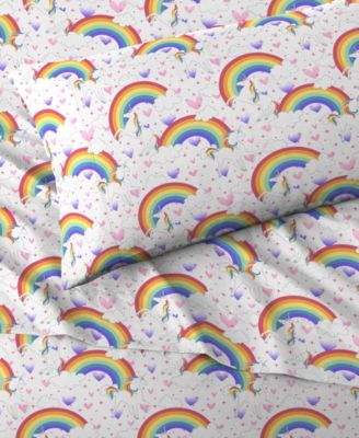 Unicorn Rainbow 4-Pc. Sheet Set, Full