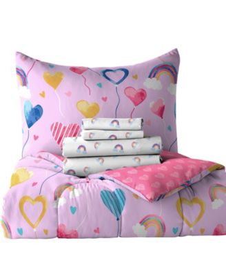Balloon Hearts Reversible 5-Pc. Comforter Set, Twin