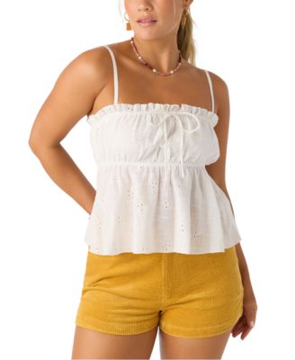 Juniors' Alexia Cotton Eyelet Empire-Waist Tank 