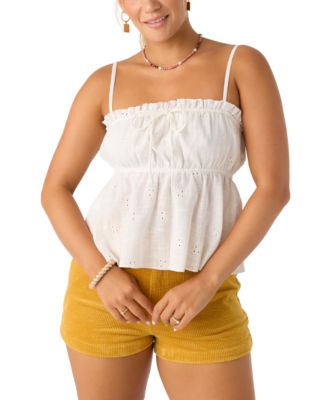 Juniors' Alexia Cotton Eyelet Empire-Waist Tank 