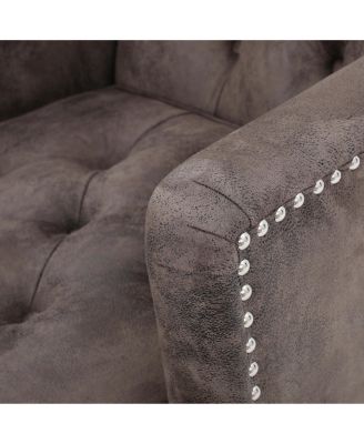 Streamdale Microfiber Club Chair with Nailhead Accents