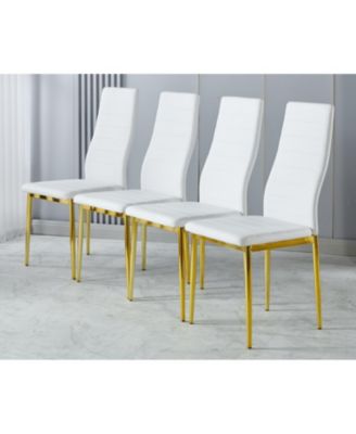 Chair Set of 4, Gold