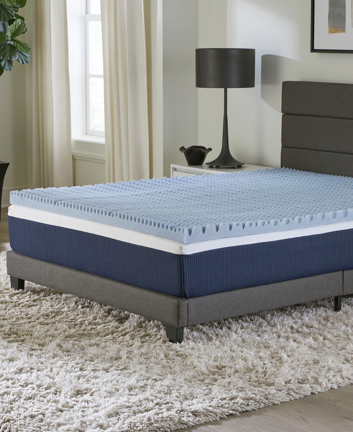 Comfort Tech 2" Convoluted Tranquility Foam Mattress Topper