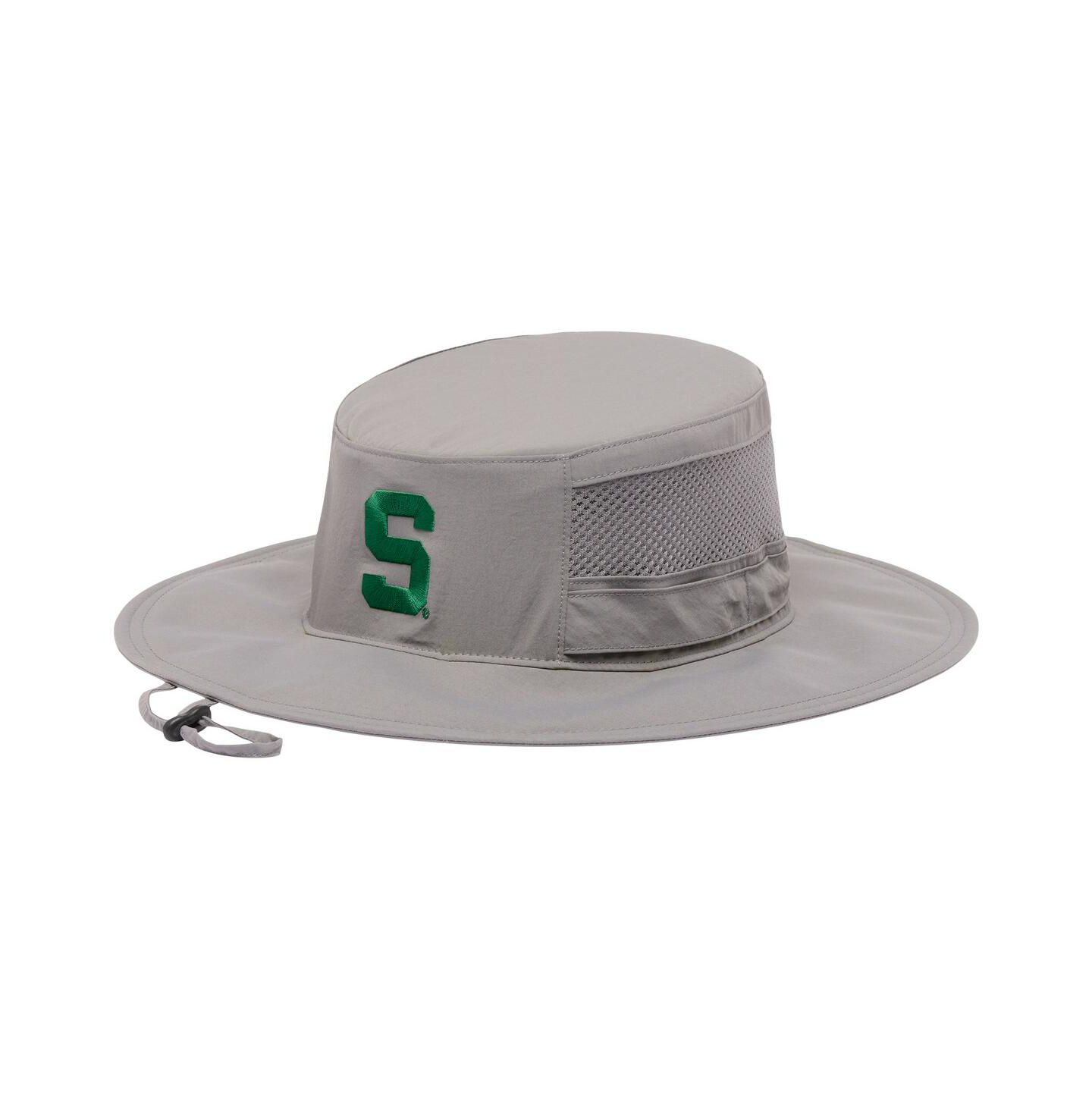 Мужской головной убор Columbia Gray Michigan State Spartans Bora Bora III Omni-Shade Booney Hat — фото 1