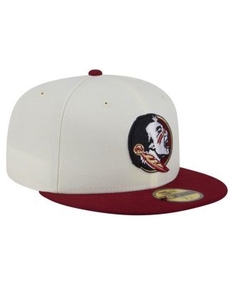 Men's Cream Florida State Seminoles Chrome 59FIFTY Fitted Hat
