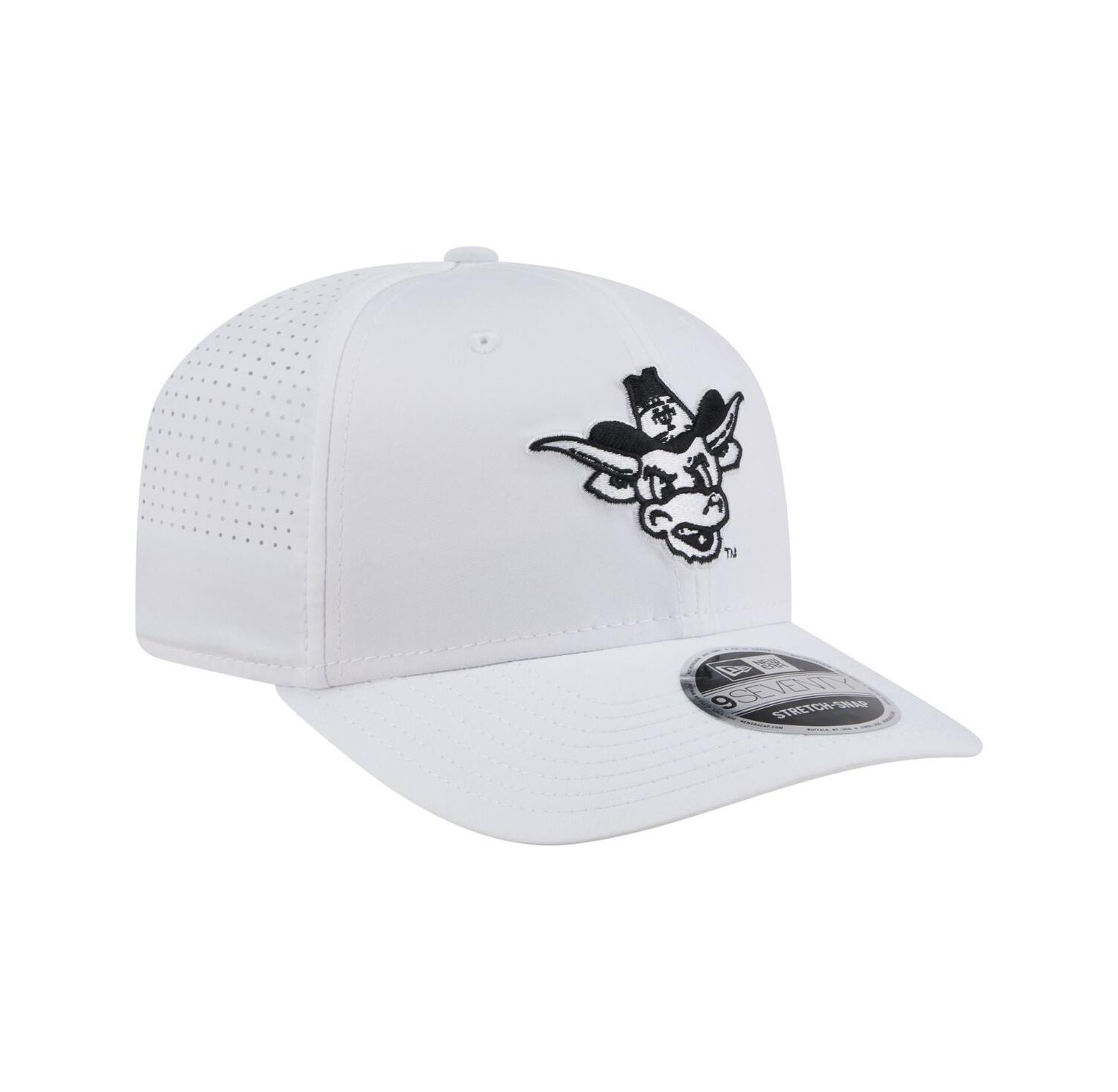 Men's White Texas Longhorns Perform Vault 9SEVENTY Stretch-Snap Hat