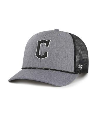 '47 Brand - Men's Charcoal Cleveland Guardians Carbon Rope Trucker Adjustable Hat