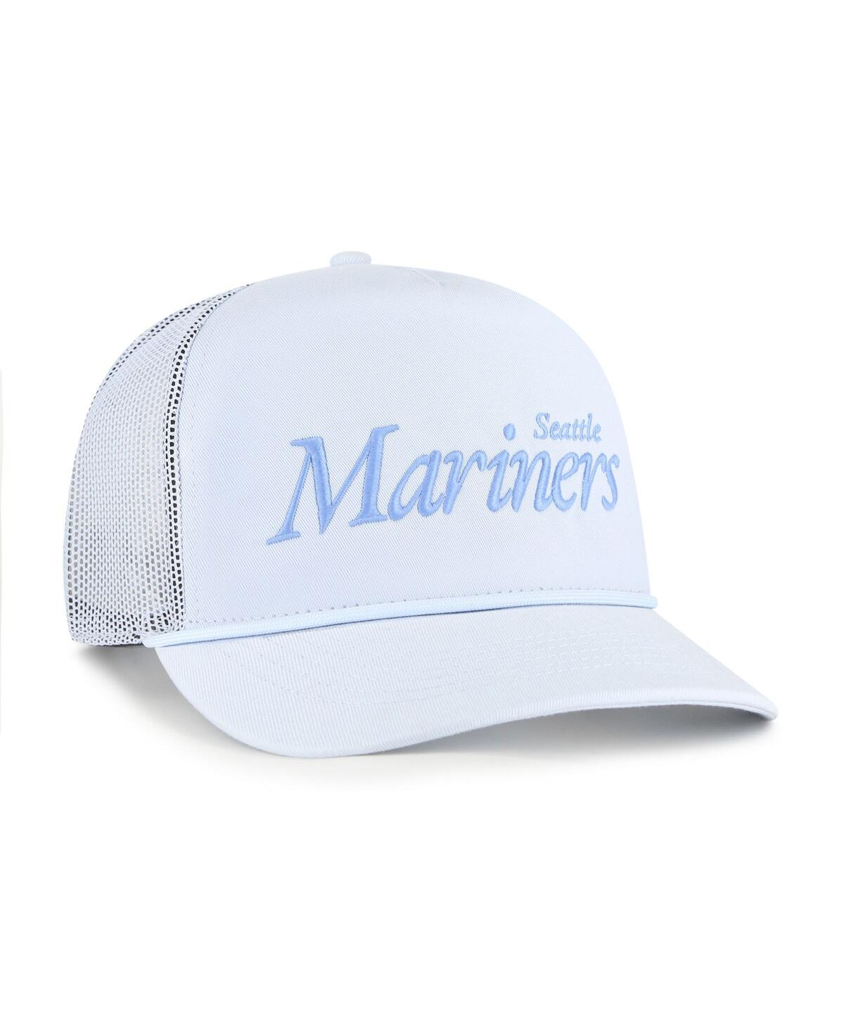 47 Brand Men's Light Blue Seattle Mariners Foundation Script Hitch Adjustable Trucker Hat