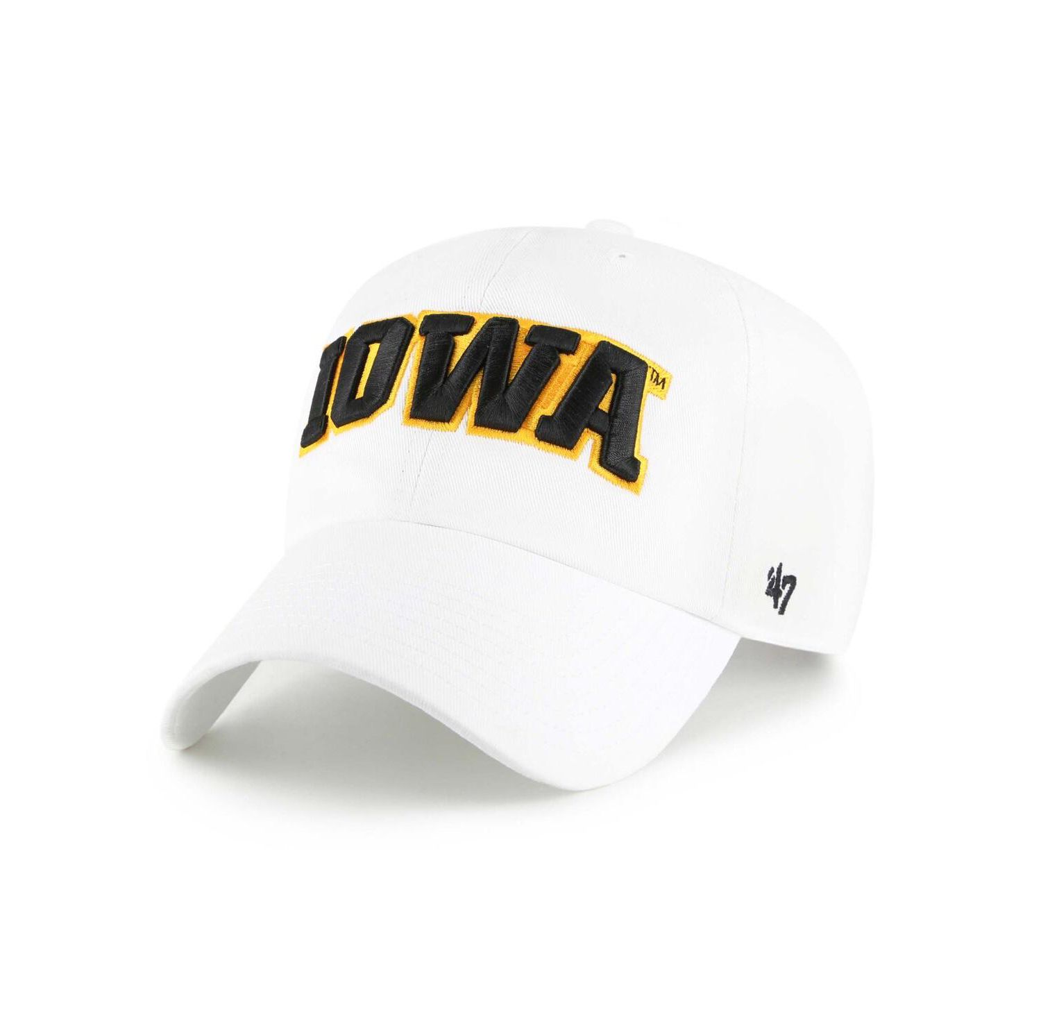 Men's White Iowa Hawkeyes Clean Up Adjustable Hat