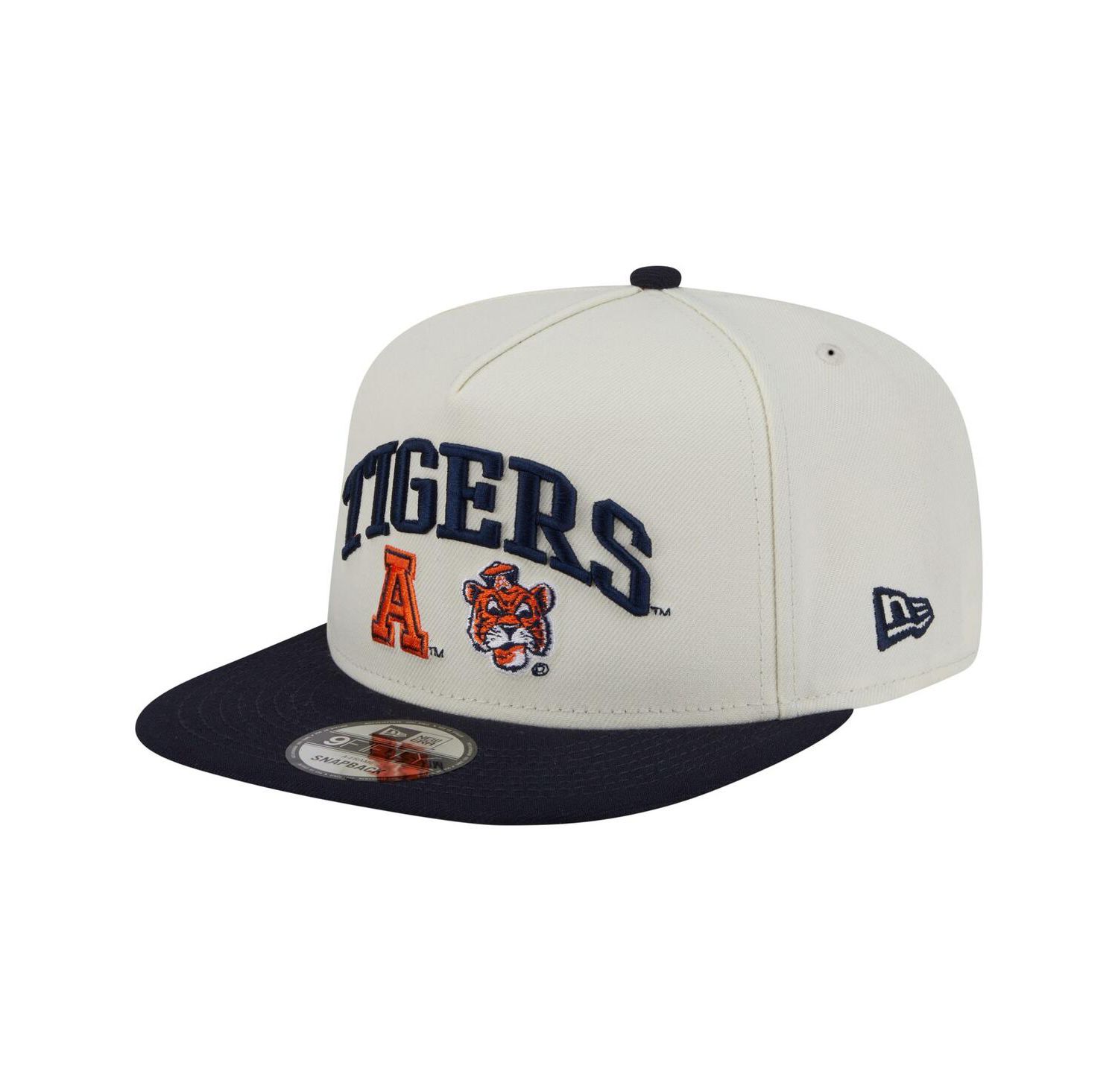 Men's White Auburn Tigers Collegiate 9FIFTY A-Frame Snapback Hat