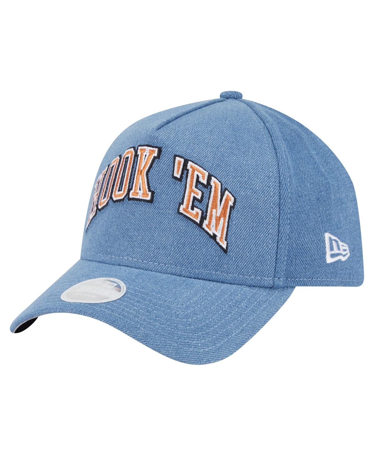New Era Women's Denim Texas Longhorns A-frame 9forty Adjustable Hat