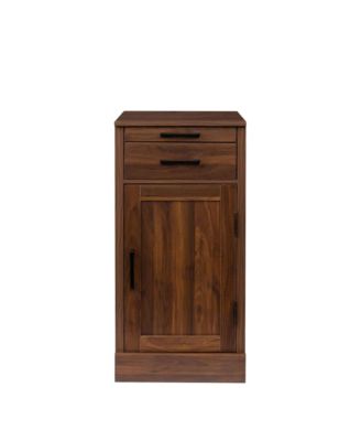 17.80"/1 Count particle board brown walnut color modular wine bar cabinet Buffet Cabinet with Hutch for Dining Room