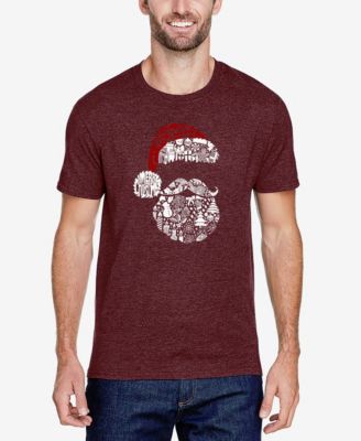 Men's Cotton/Poly Blend Word Art T-Shirt - Santa Claus