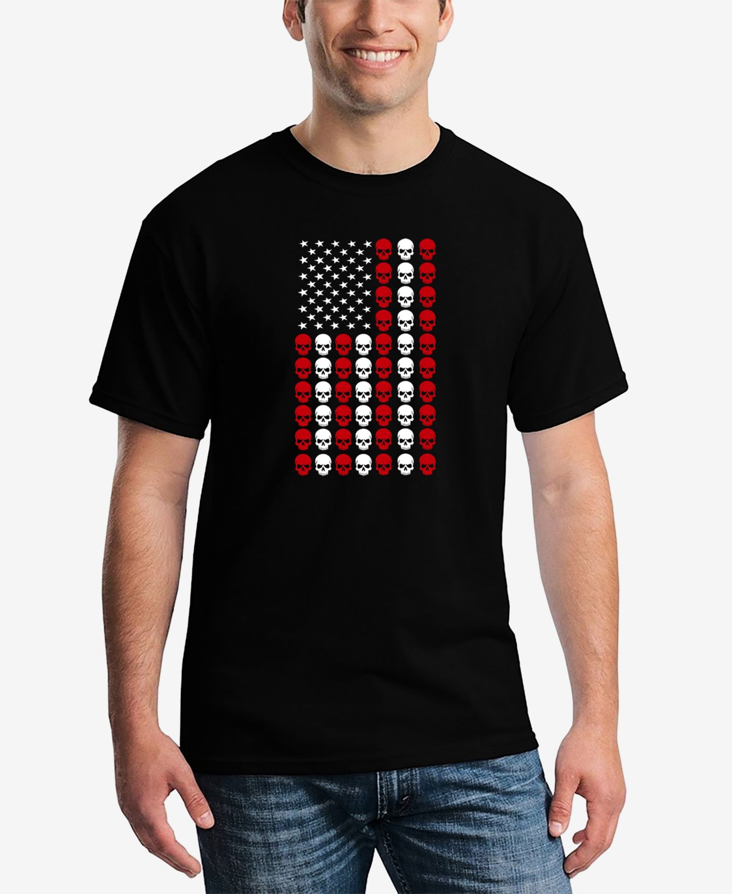 Men's Skull Flag Word Art T-Shirt