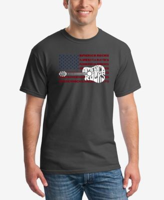 Men's America Rocks Word Art T-Shirt
