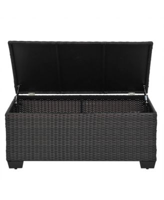 Streamdale PE Rattan Patio Furniture Set, Sectional Sofa, Cushions & Glass Table