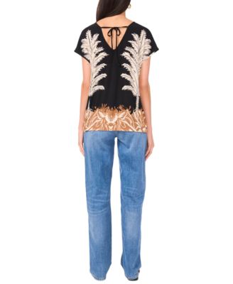 Women's Round-Neck Caftan Blouse