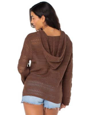 Juniors' Hippie Love Cotton-Blend Relaxed Sweater
