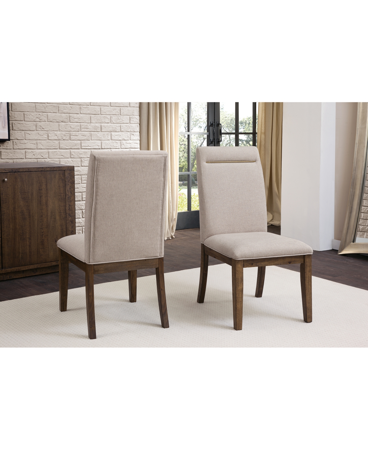 Macy's Baleigh 2-pc. Chair Set In Neutral